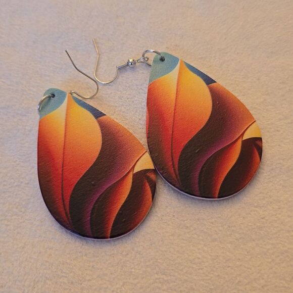 Tear drop 2 pair earrings multi color - Picture 2 of 7